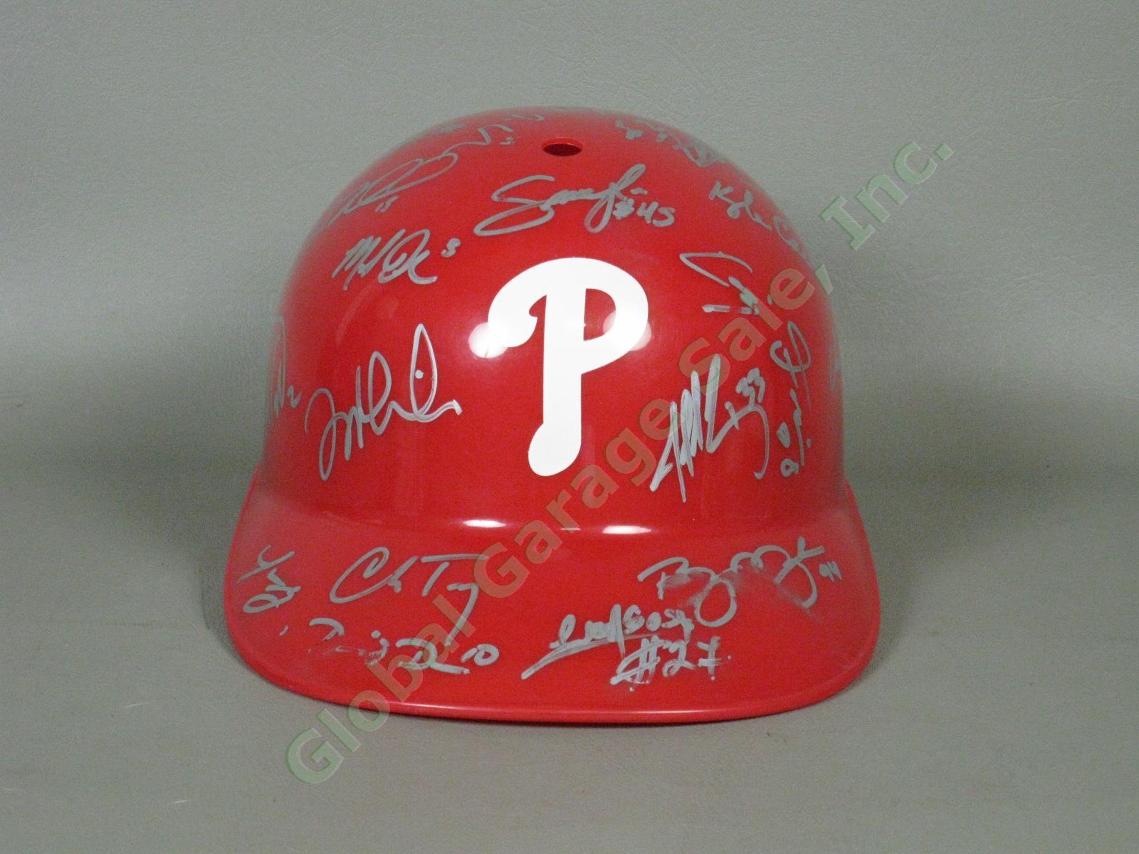 2010 Williamsport Crosscutters Team Signed Baseball Helmet Philadelphia Phillies