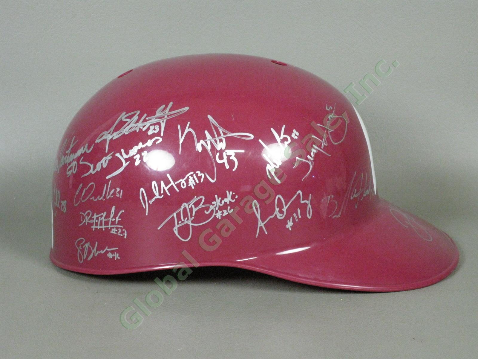 2008 Williamsport Crosscutters Team Signed Baseball Helmet Philadelphia Phillies 1