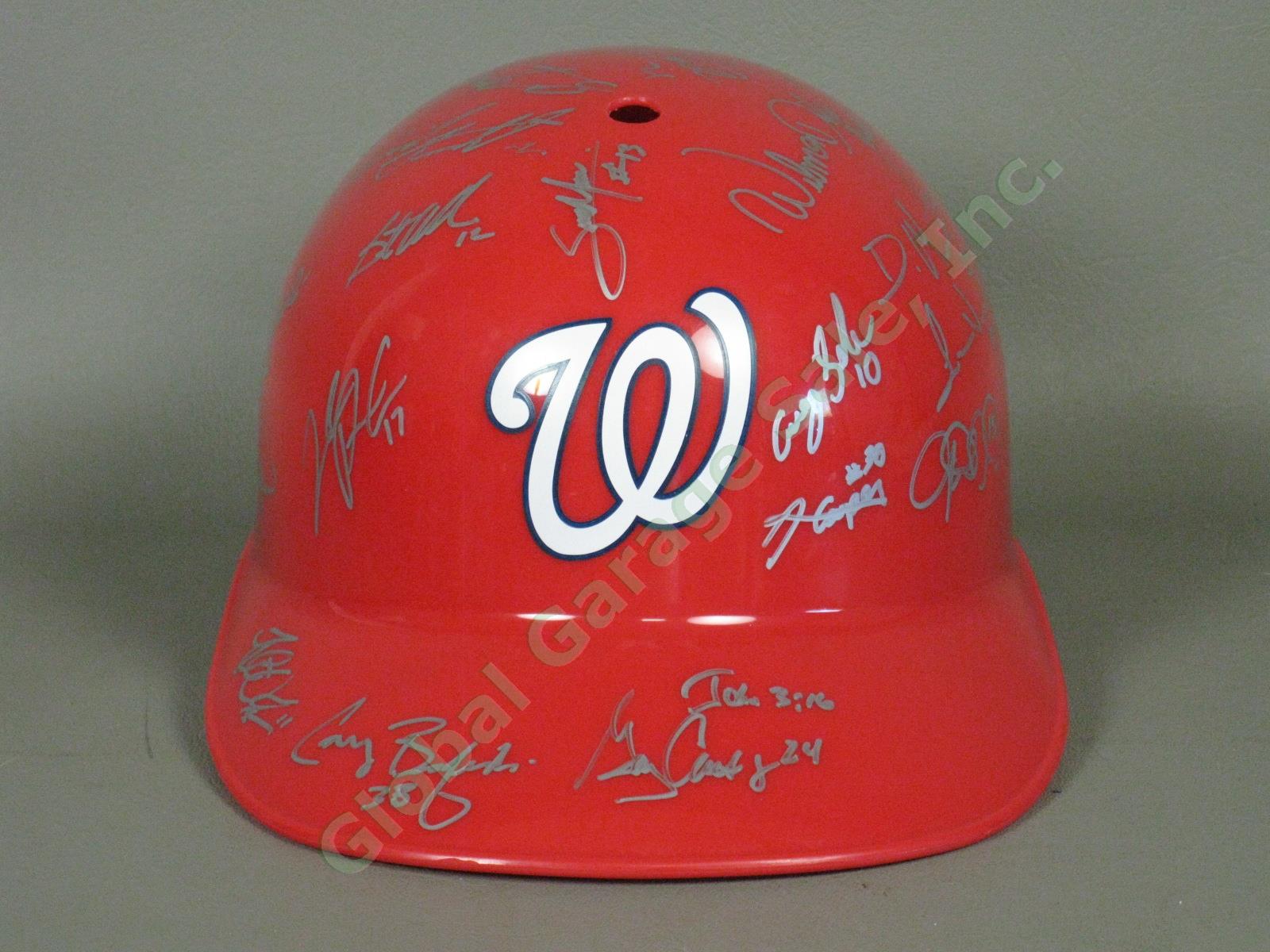 2013 Auburn Doubledays Team Signed Baseball Helmet NYPL Washington Nationals NR