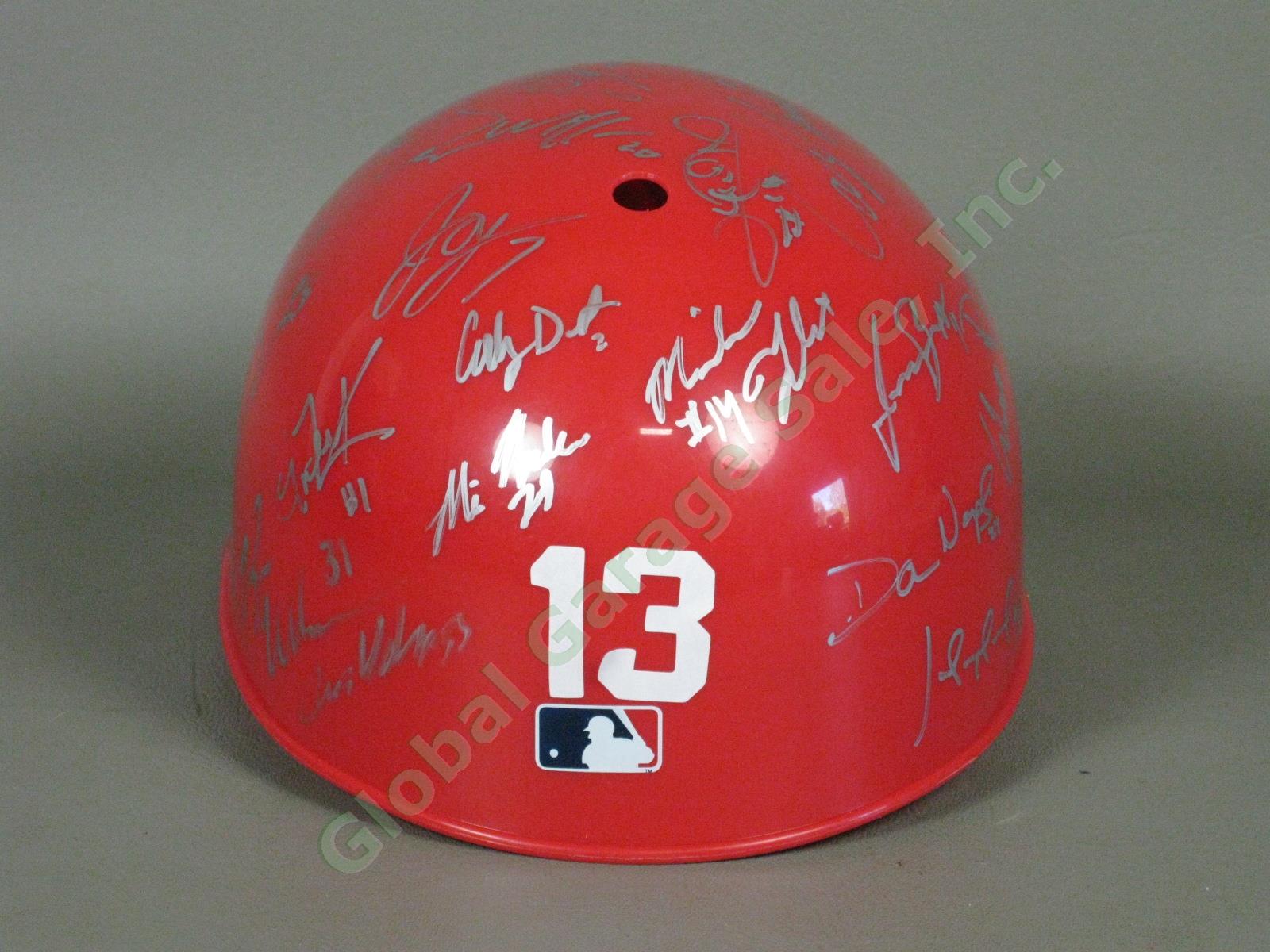 2013 Auburn Doubledays Team Signed Baseball Helmet NYPL Washington Nationals NR 2