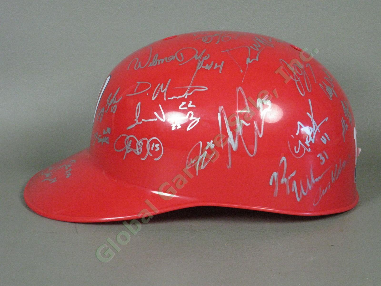 2013 Auburn Doubledays Team Signed Baseball Helmet NYPL Washington Nationals NR 3