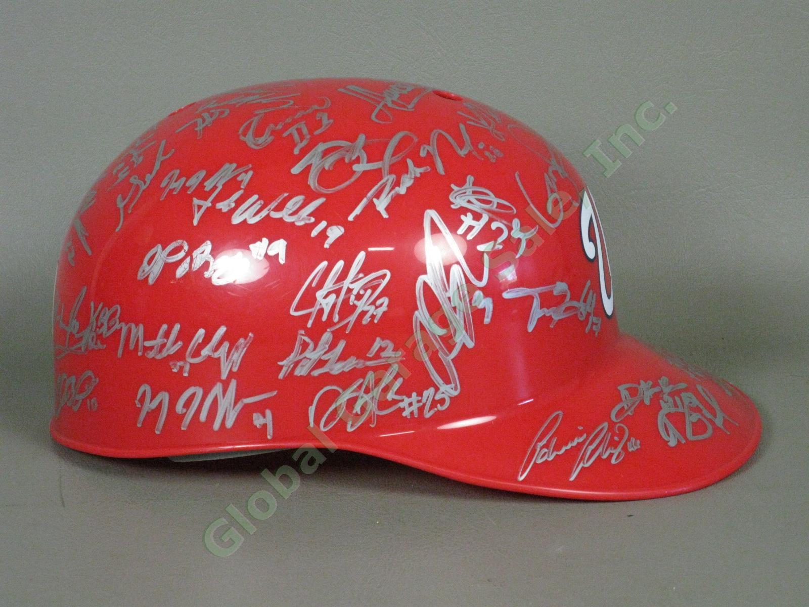 2009 Vermont Lake Monsters Team Signed Baseball Helmet NYPL Washington Nationals 1