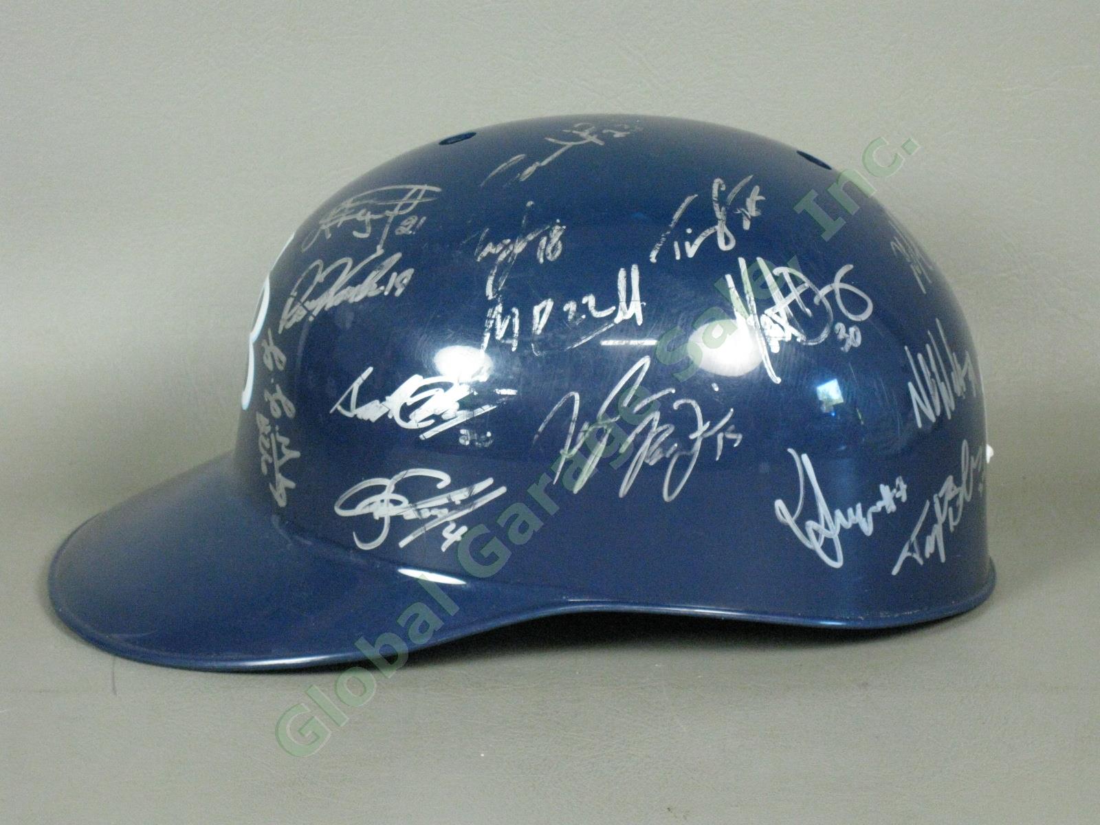 2015 Hudson Valley Renegades Team Signed Baseball Helmet NYPL Tampa Bay Rays NR 3