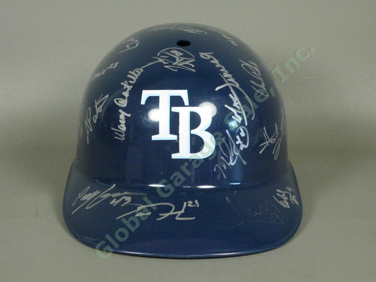 2014 Hudson Valley Renegades Team Signed Baseball Helmet NYPL Tampa Bay Rays NR