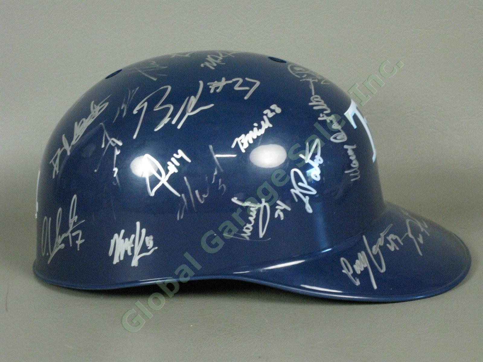 2014 Hudson Valley Renegades Team Signed Baseball Helmet NYPL Tampa Bay Rays NR 1