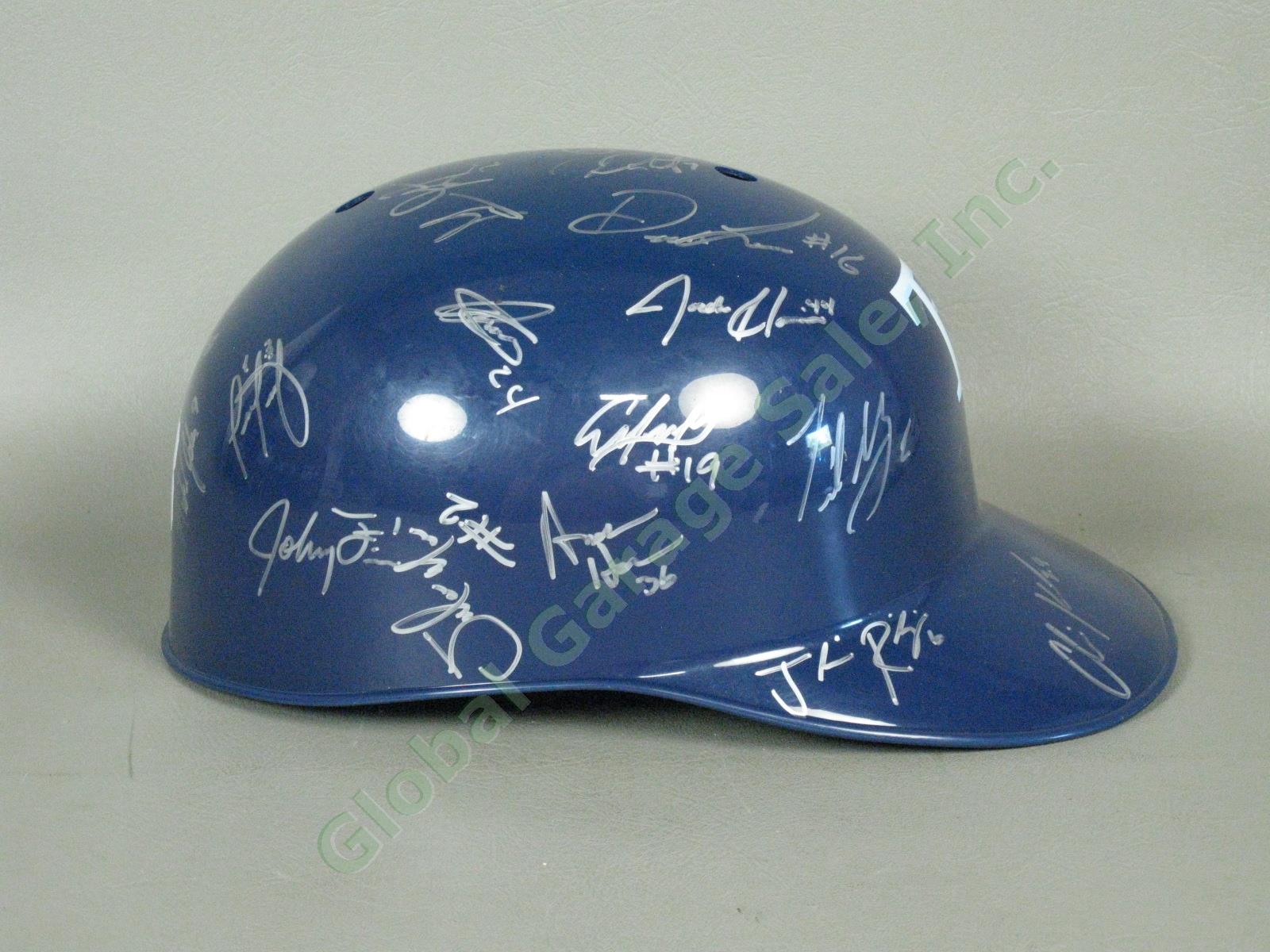 2013 Hudson Valley Renegades Team Signed Baseball Helmet NYPL Tampa Bay Rays NR 1