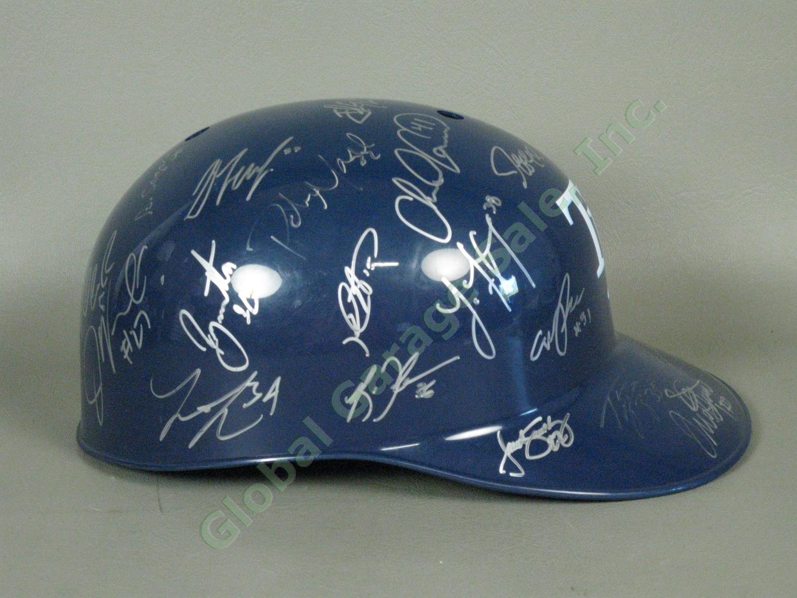 2011 Hudson Valley Renegades Team Signed Baseball Helmet NYPL Tampa Bay Rays NR 1