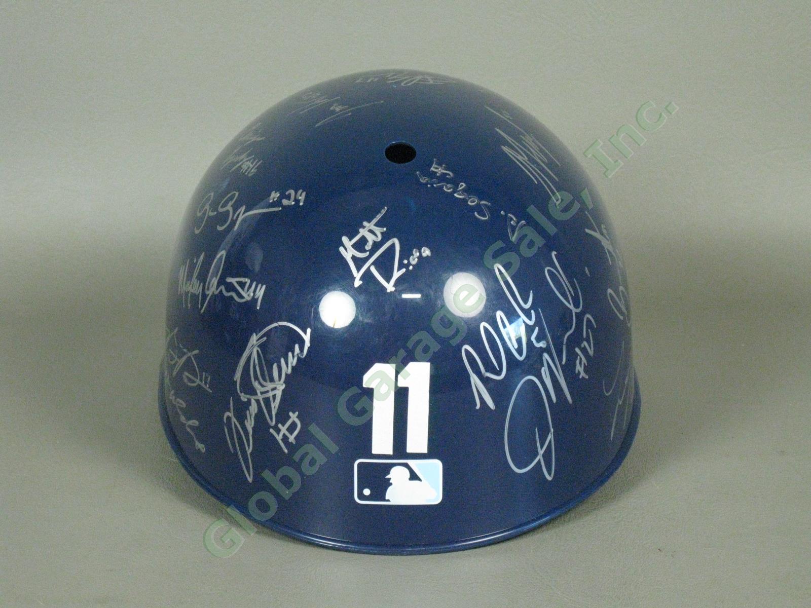 2011 Hudson Valley Renegades Team Signed Baseball Helmet NYPL Tampa Bay Rays NR 2