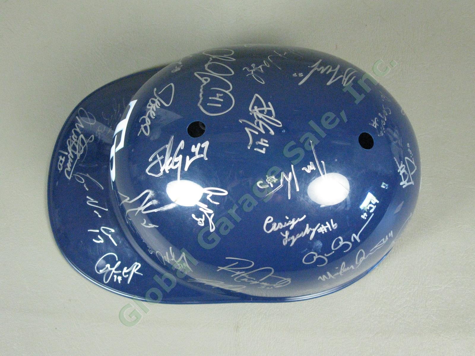 2011 Hudson Valley Renegades Team Signed Baseball Helmet NYPL Tampa Bay Rays NR 4
