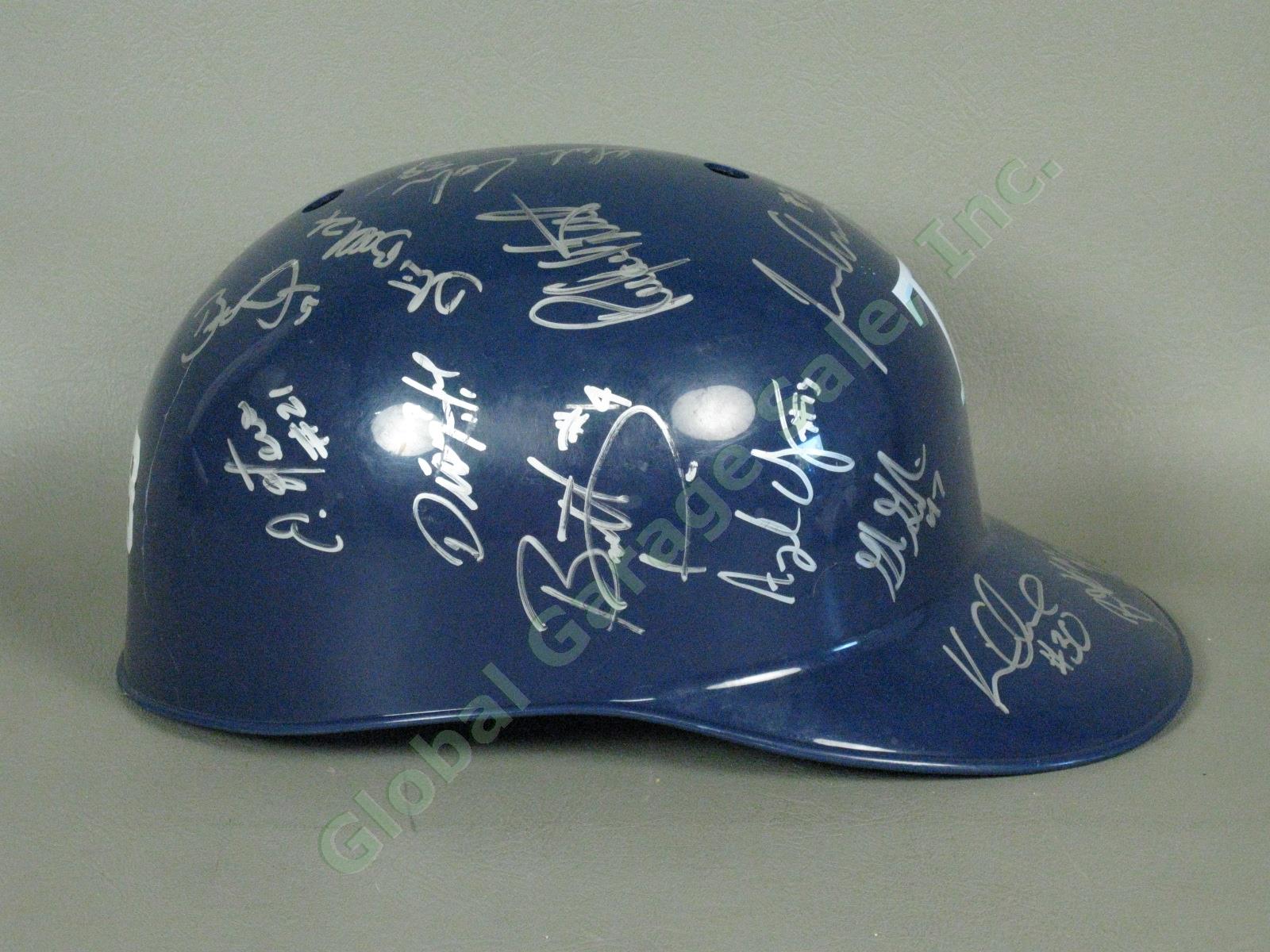 2009 Hudson Valley Renegades Team Signed Baseball Helmet NYPL Tampa Bay Rays NR 1