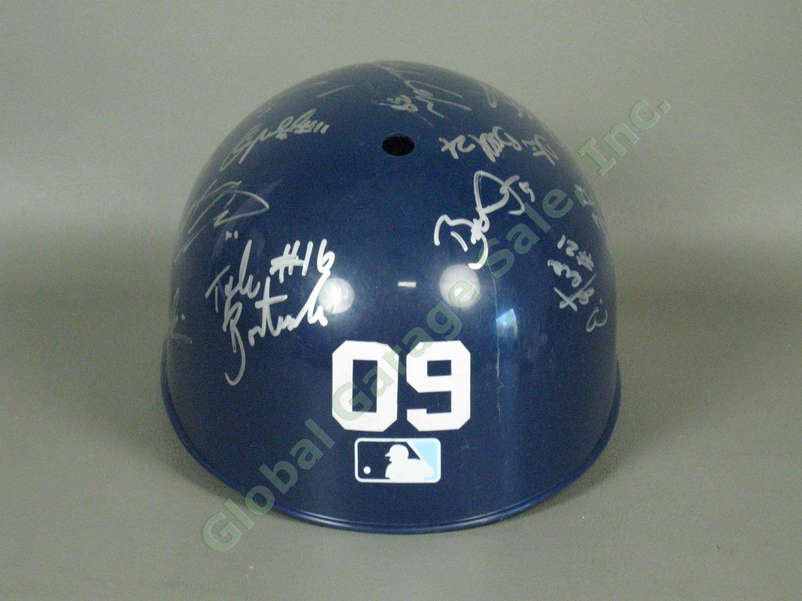 2009 Hudson Valley Renegades Team Signed Baseball Helmet NYPL Tampa Bay Rays NR 2