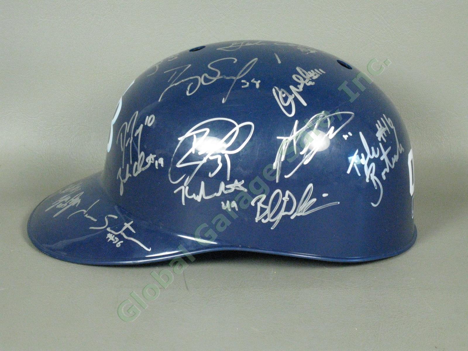 2009 Hudson Valley Renegades Team Signed Baseball Helmet NYPL Tampa Bay Rays NR 3