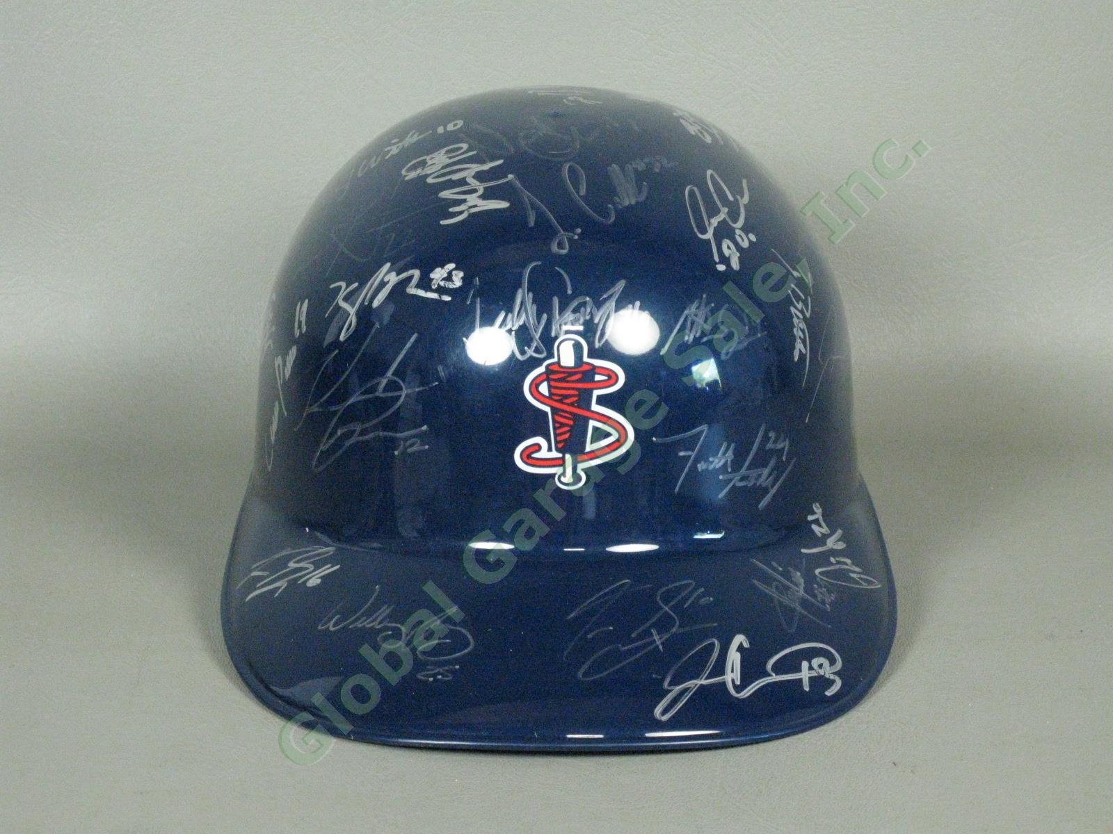 2013 Lowell Spinners Team Signed Baseball Helmet MiLB MLB NYPL Boston Red Sox NR