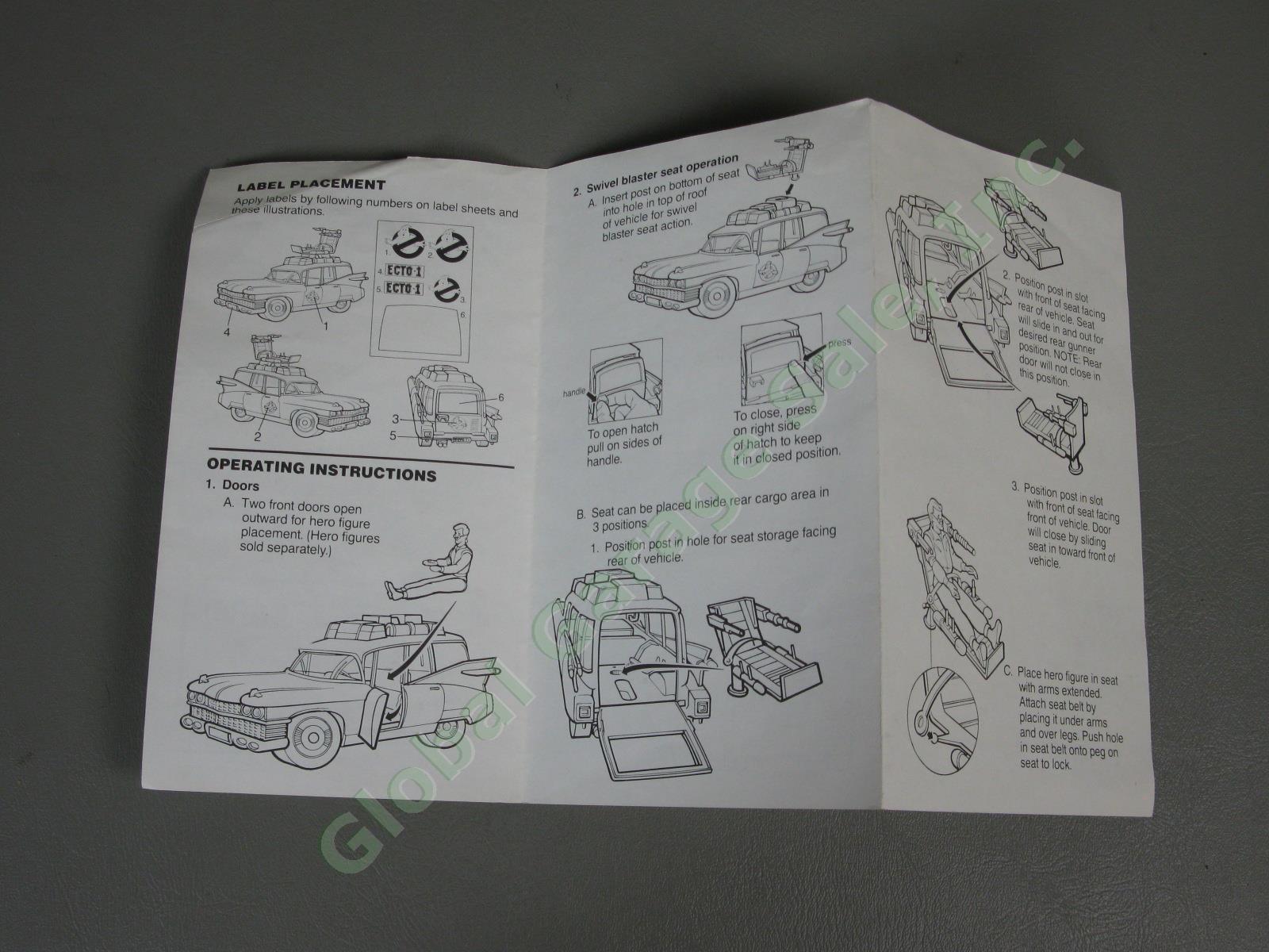 Vtg Kenner 1986 Ghostbusters Ecto 1 Vehicle Original Box Instructions H2Ghost NR 18