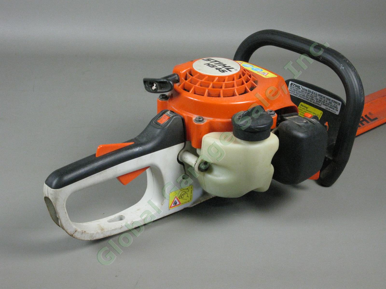 Stihl HS45 HS 45 Gas Powered Hedge Trimmer Double Sided 24" Blade w/Cover NO RES 2
