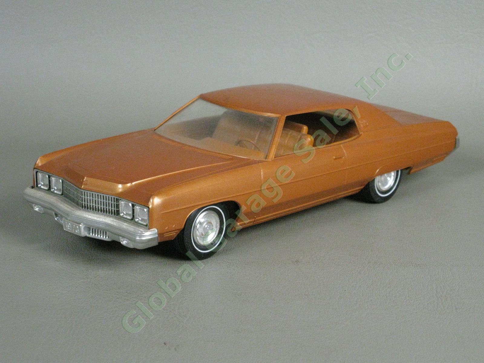 VTG 1973 Chevrolet Caprice Classic Medium Orange Plastic Dealer Promo Model Car