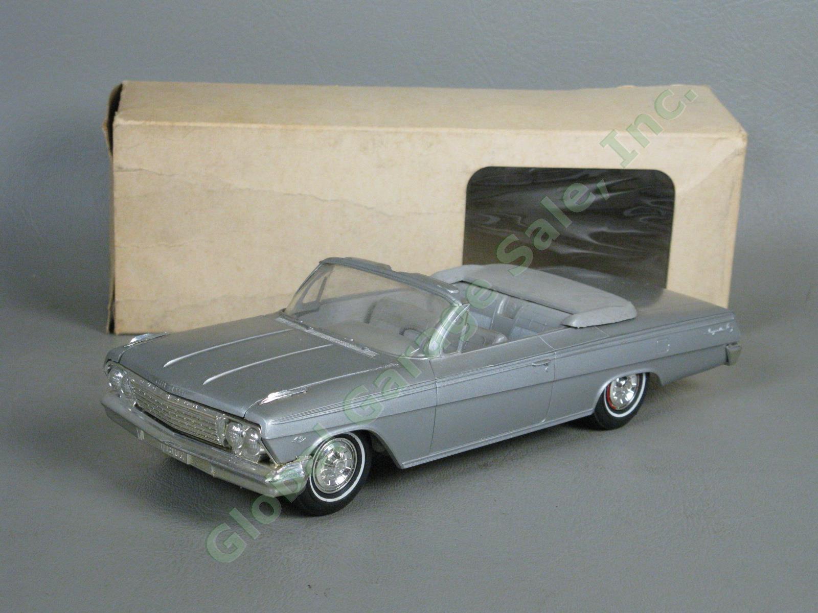 VTG 1962 Chevrolet Impala SS Satin Silver Convertible Plastic Dealer Promo Car