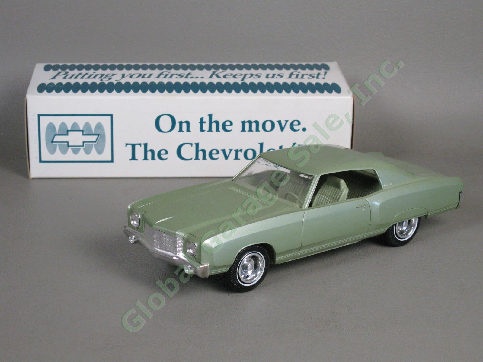 ORIGINAL 1970 Chevrolet Monte Carlo Green Metallic Plastic Dealer Promo Car NR