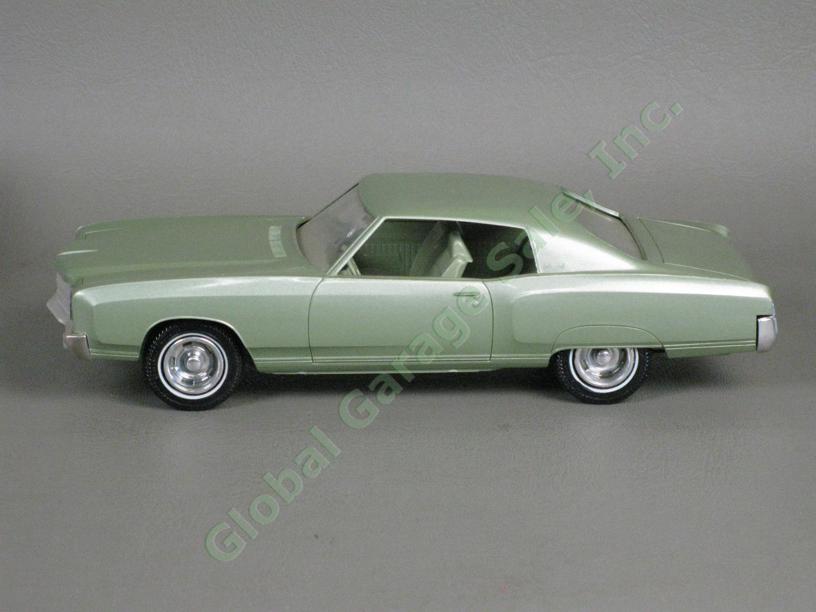 ORIGINAL 1970 Chevrolet Monte Carlo Green Metallic Plastic Dealer Promo Car NR 1