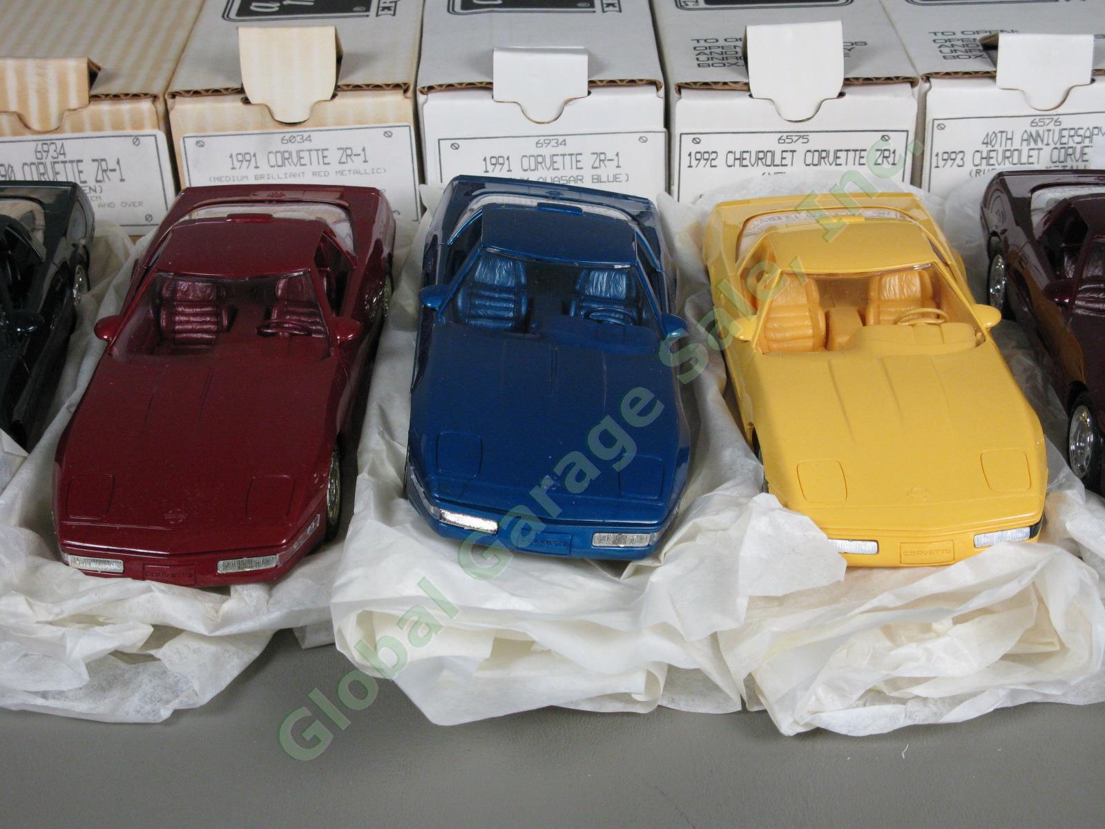 9 Ertl Chevrolet Corvette Plastic Dealer Promo Model Car Lot Set ZR-1 1989-95 NR 3