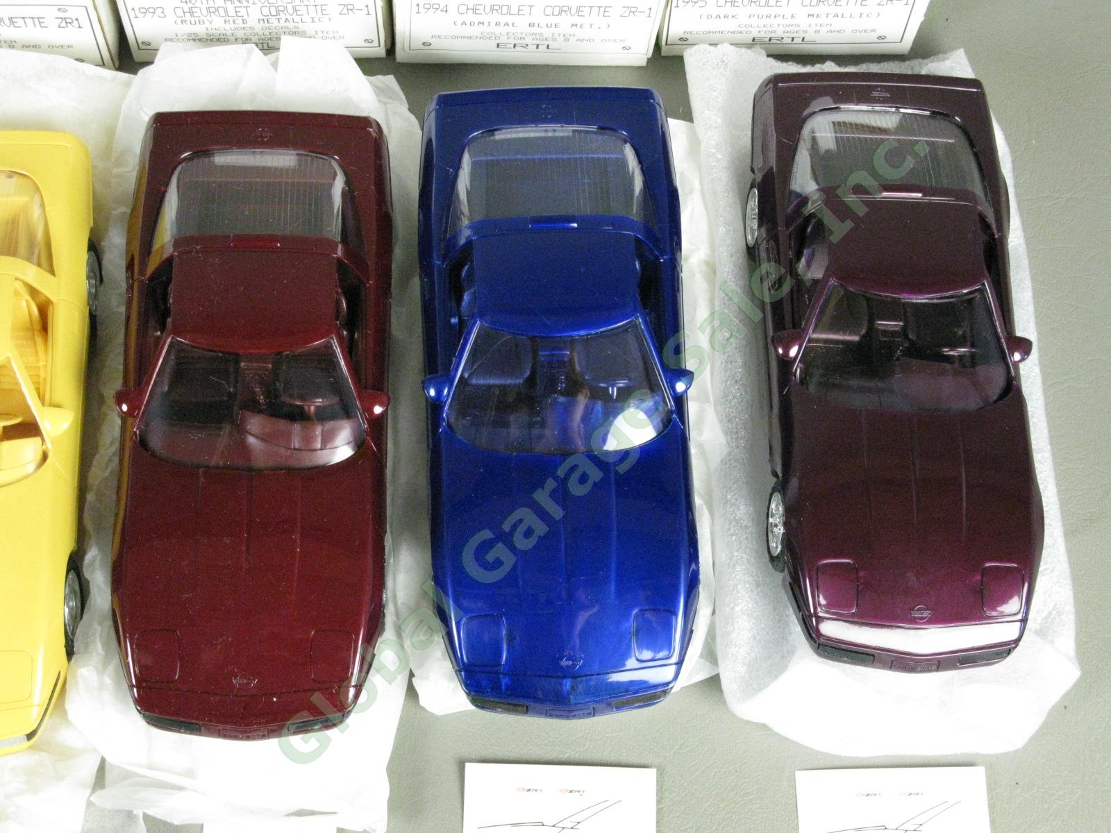 9 Ertl Chevrolet Corvette Plastic Dealer Promo Model Car Lot Set ZR-1 1989-95 NR 6