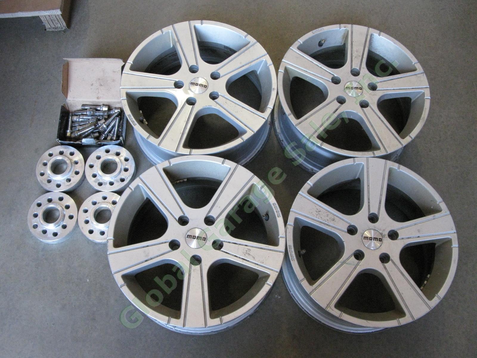 4 Momo 16" Alloy Rims Wheels 5x112mm 5x4.41" 5JX16H2 w/Spacers for Audi Avant