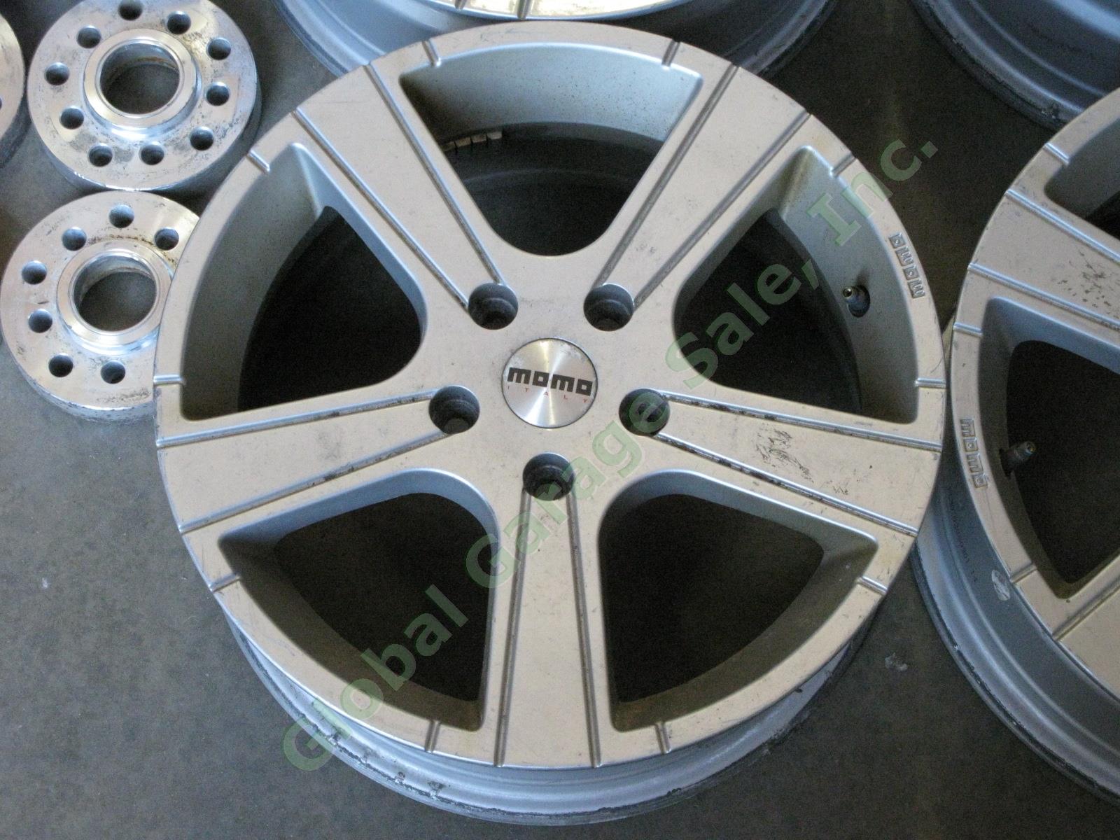 4 Momo 16" Alloy Rims Wheels 5x112mm 5x4.41" 5JX16H2 w/Spacers for Audi Avant 1