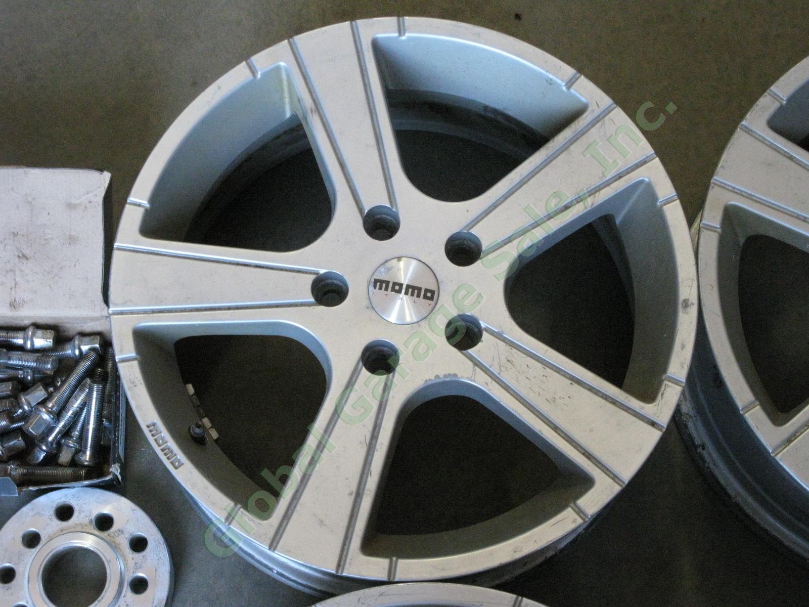 4 Momo 16" Alloy Rims Wheels 5x112mm 5x4.41" 5JX16H2 w/Spacers for Audi Avant 3