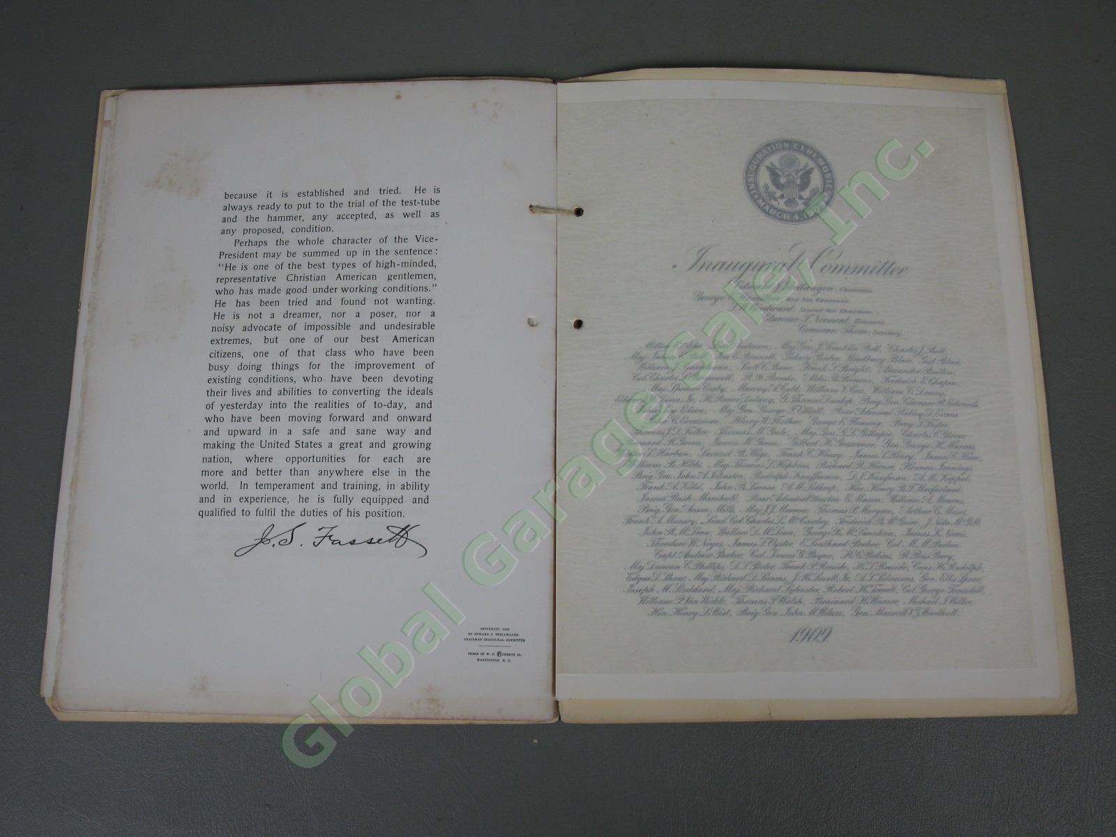 RARE Original 1909 William Howard Taft Presidential Inaugural Souvenir Program 10