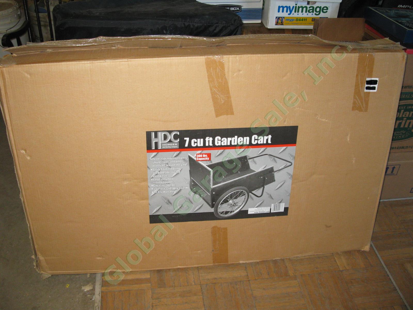 NEW IN BOX Homier HDC 7 Cubic Foot Garden Landscape Cart 300 Pound Capacity