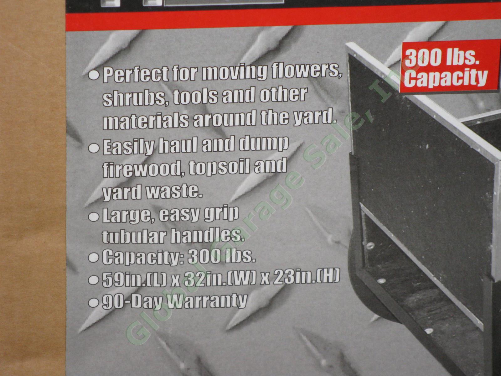 NEW IN BOX Homier HDC 7 Cubic Foot Garden Landscape Cart 300 Pound Capacity 2