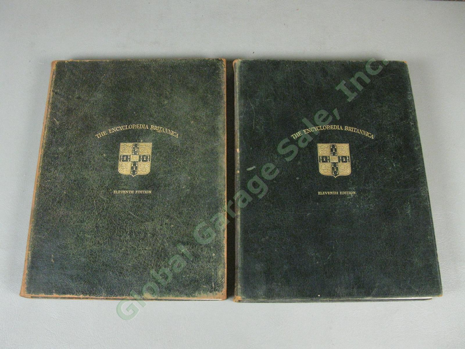 Antique Encyclopedia Britannica Leather 11th Edition 1910-11 Complete Set 29 Vol 1