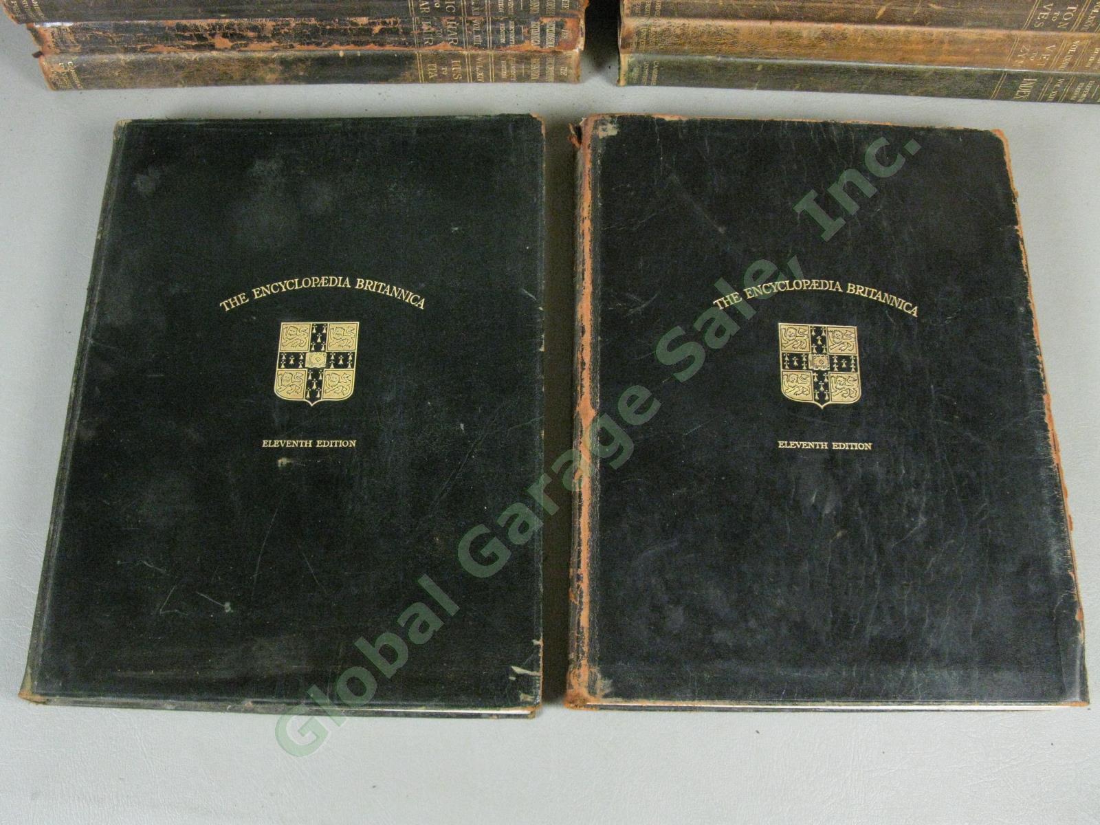 Antique Encyclopedia Britannica Leather 11th Edition 1910-11 Complete Set 29 Vol 13