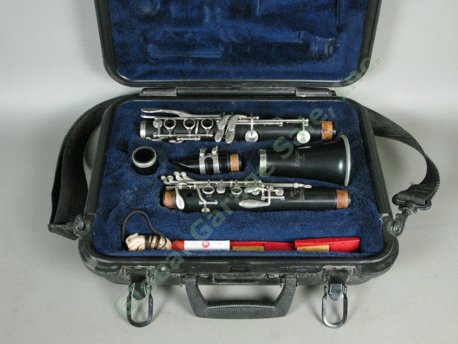 Vtg 1965 Selmer CL300 Clarinet Original Hard Case Mouthpiece Reeds Made In USA 16
