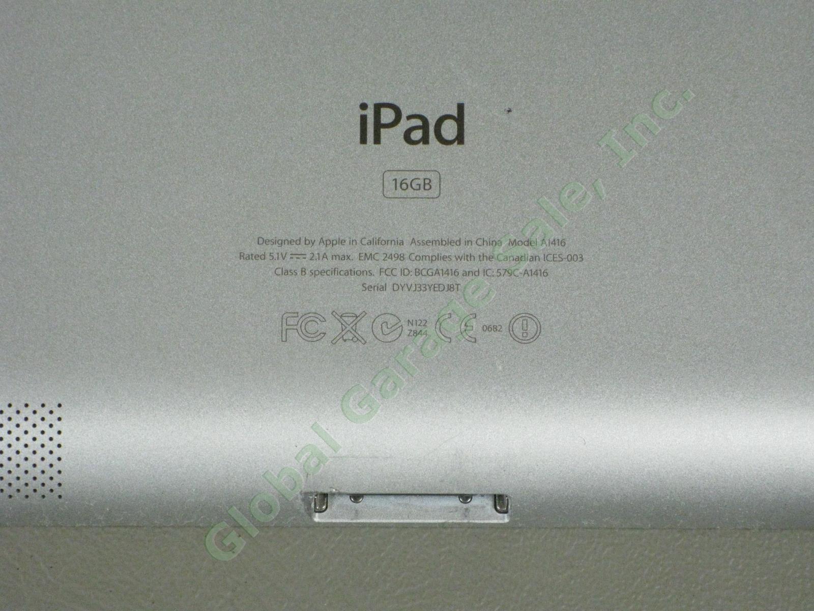 Apple iPad 3 3rd Generation A1416 16GB Wi-Fi MC705LL/A Black Works Great NR! 4