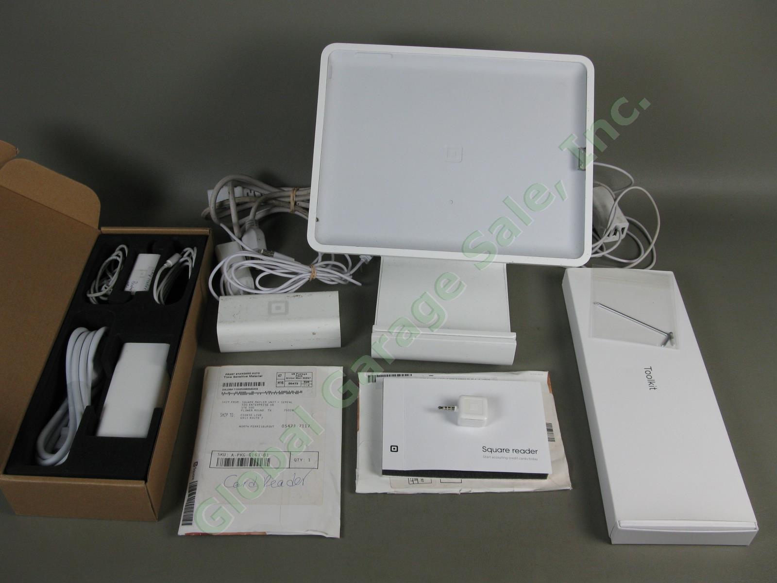 Square POS iPad 2/3 Stand S015 30-Pin w/4 Card Readers Xtra Power Supply Toolkit