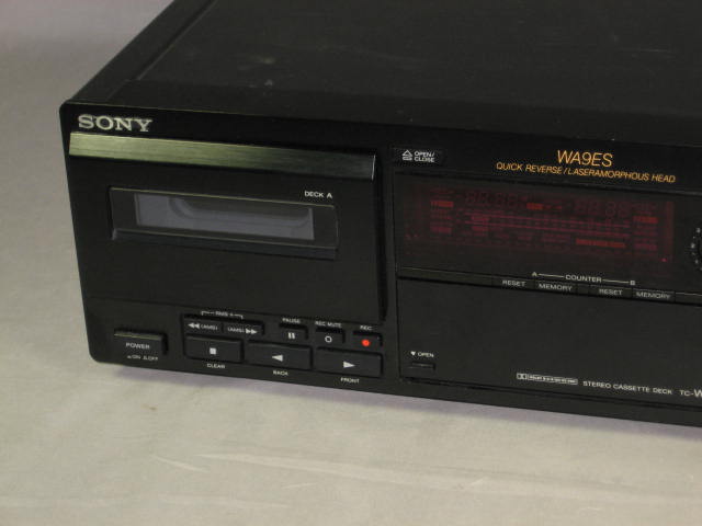 Sony TC-WA9ES Stereo Cassette Deck Tape Player Recorder 1