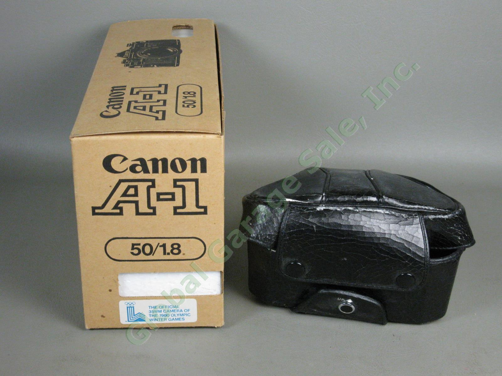 Canon A1 35mm Camera Bundle FD 50mm 1:1.8 FD 28mm 1:2.8 Vivitar 75-205mm Zoom ++ 9