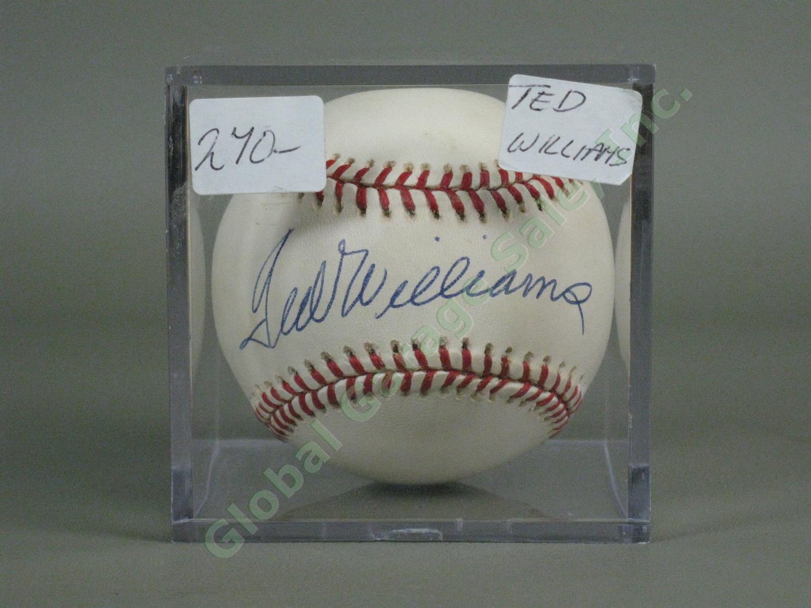 Ted Williams Boston Red Sox Hand Signed American League Bobby Brown Baseball NR!