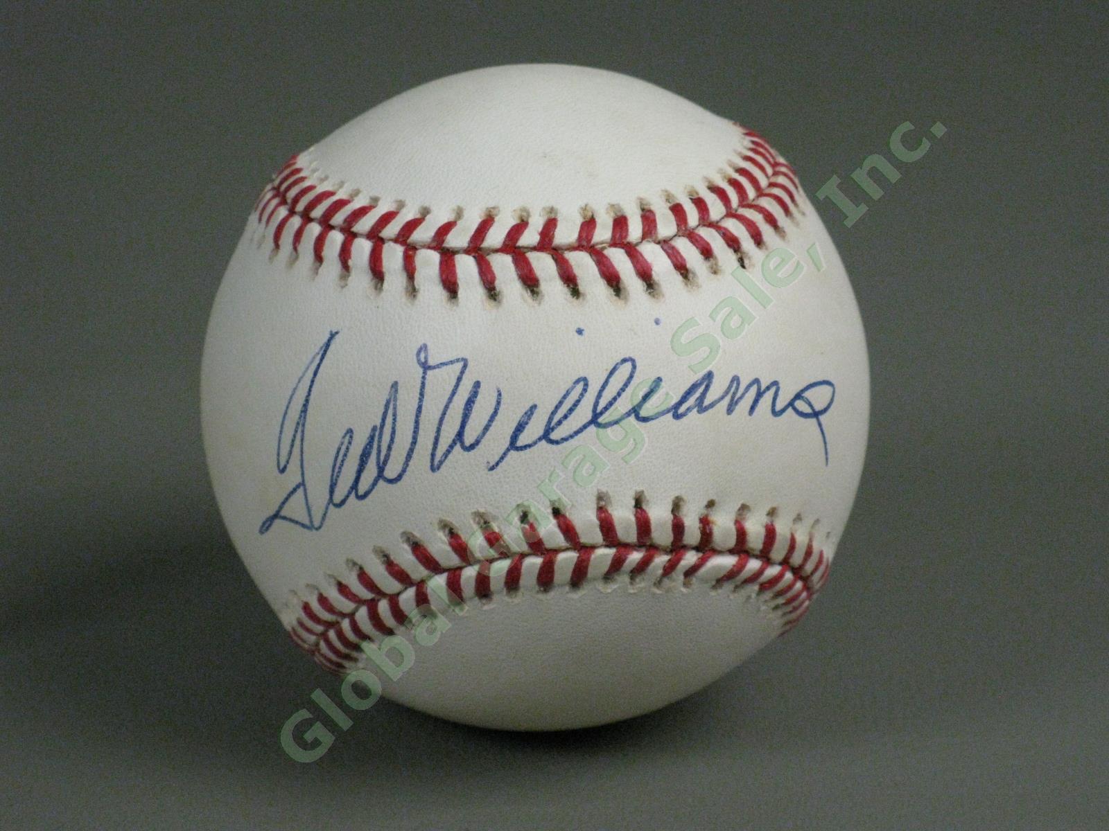Ted Williams Boston Red Sox Hand Signed American League Bobby Brown Baseball NR! 1
