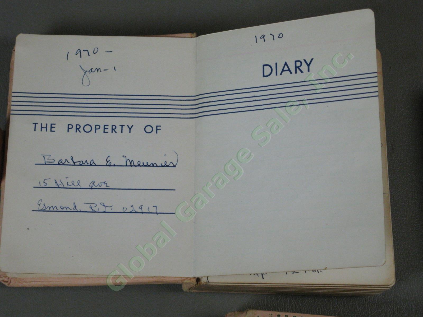 14 Vtg 1969-1985 Handwritten Diary Lot Esmond Rhode Island Burlington Vermont 5