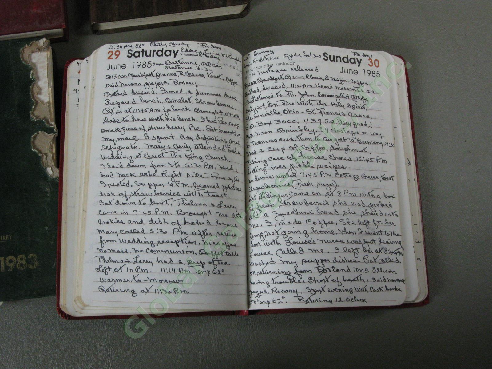 14 Vtg 1969-1985 Handwritten Diary Lot Esmond Rhode Island Burlington Vermont 12