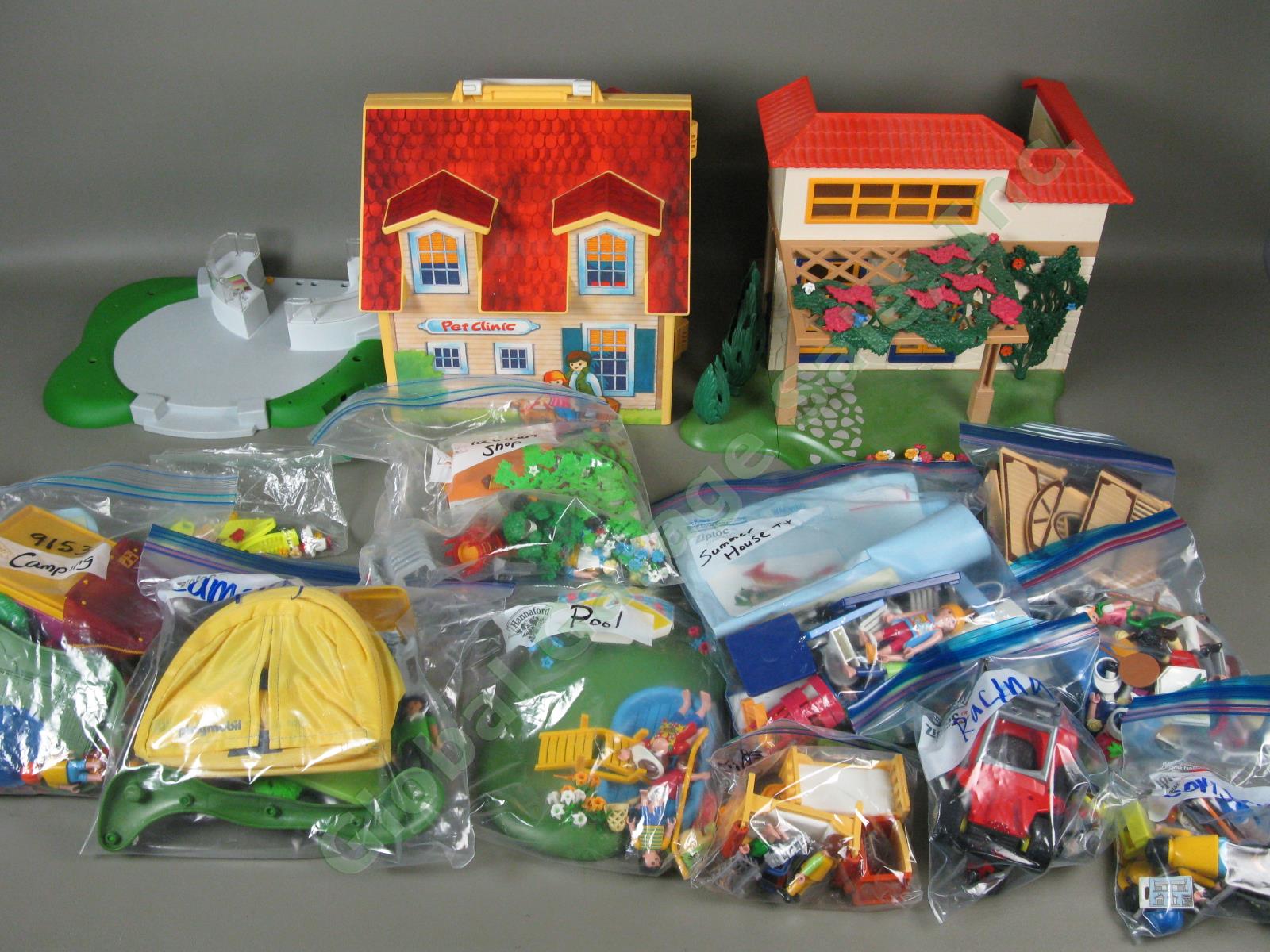Playmobil Lot Summer House 4857 Pool 4140 Stable 5110 Camping Ice Cream Shop ++