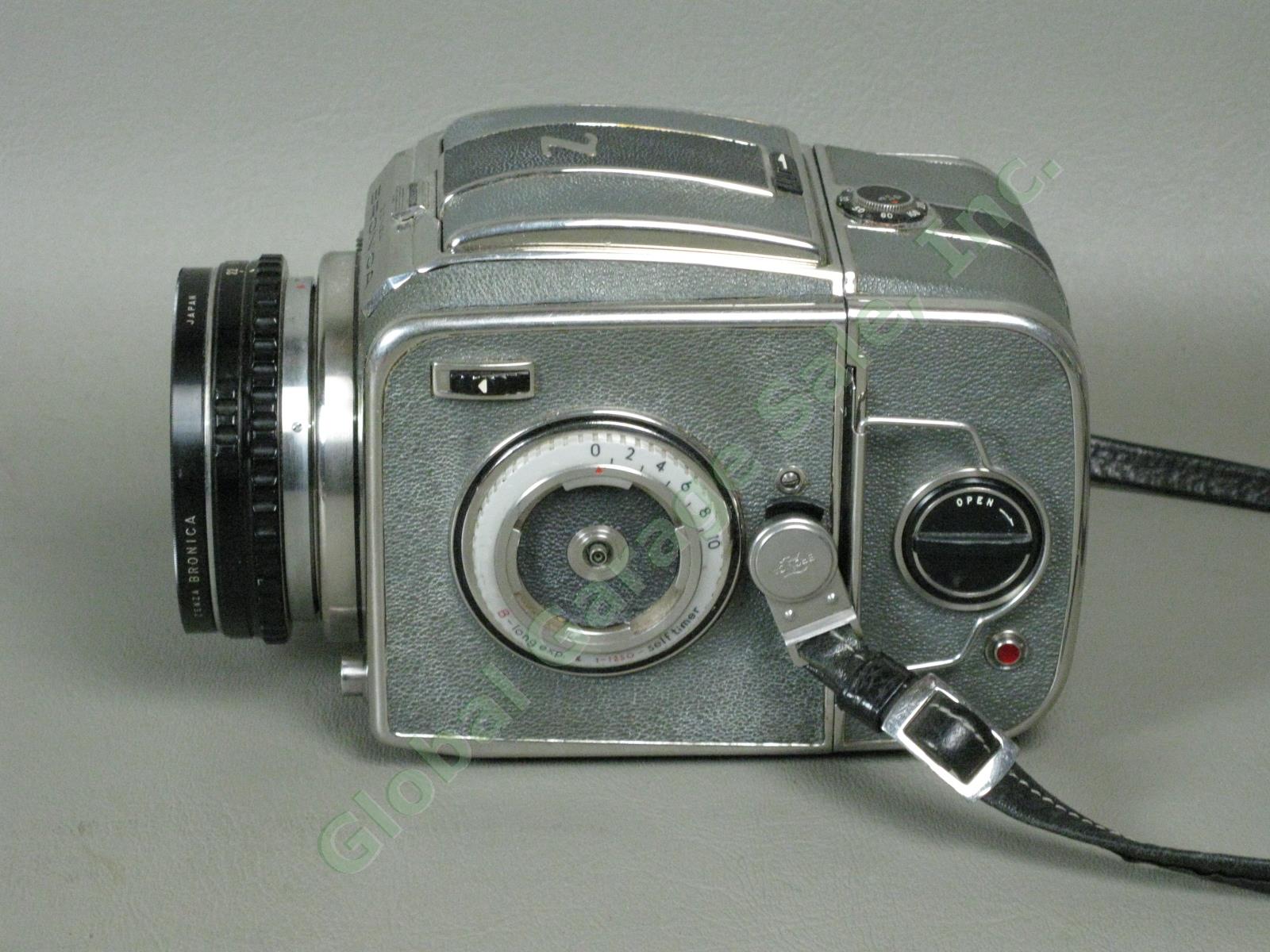 Vtg Zenza Bronica D Deluxe 6x6 Camera Nikkor-P 75mm f/2.8 Lens + Extra Film Back 4