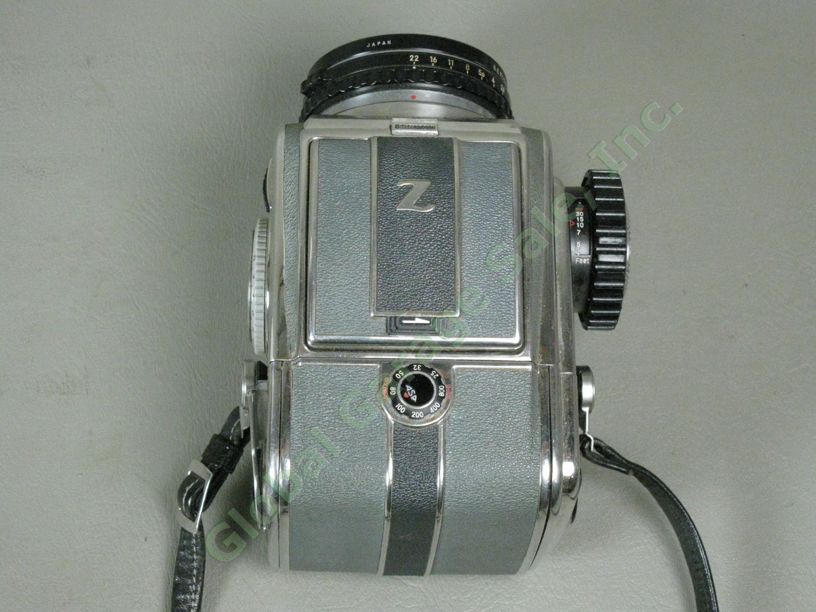 Vtg Zenza Bronica D Deluxe 6x6 Camera Nikkor-P 75mm f/2.8 Lens + Extra Film Back 5