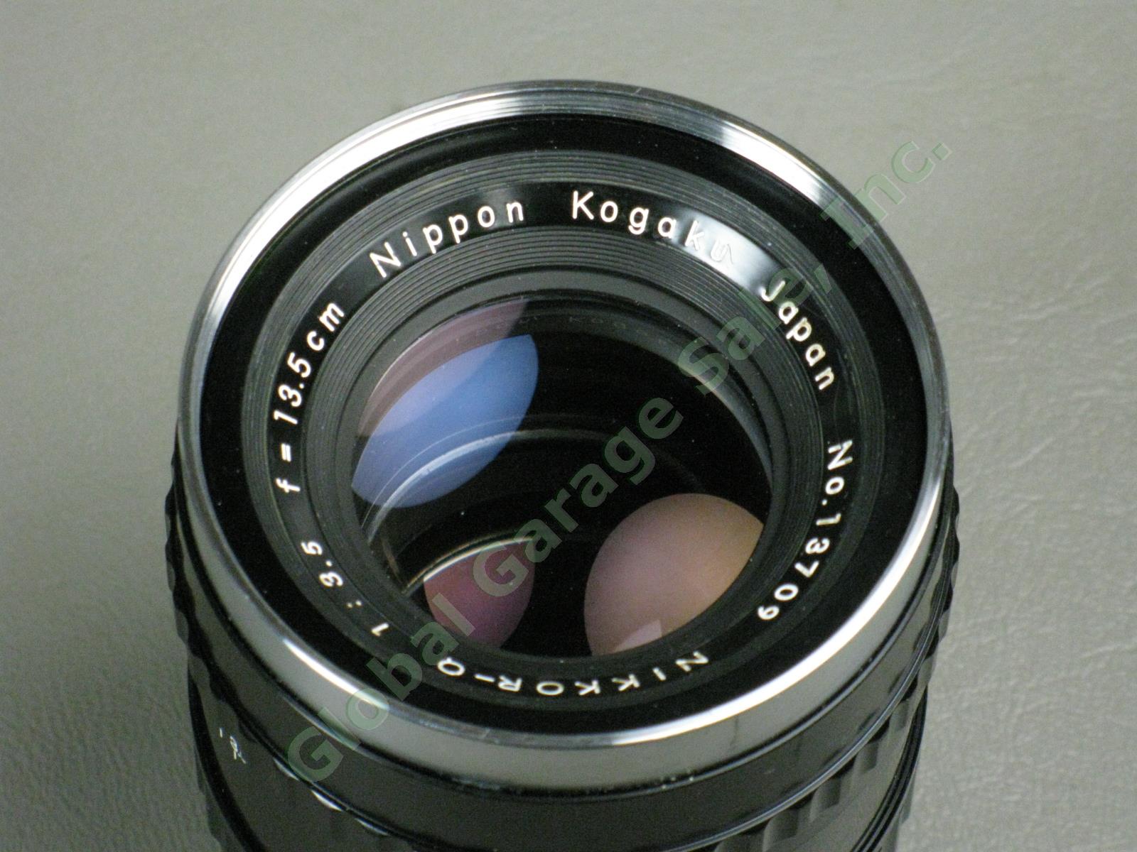 Vintage Nippon Nikkor-Q 13.5cm 135mm f/3.5 Camera Lens For Bronica Z/D + Hood NR 1