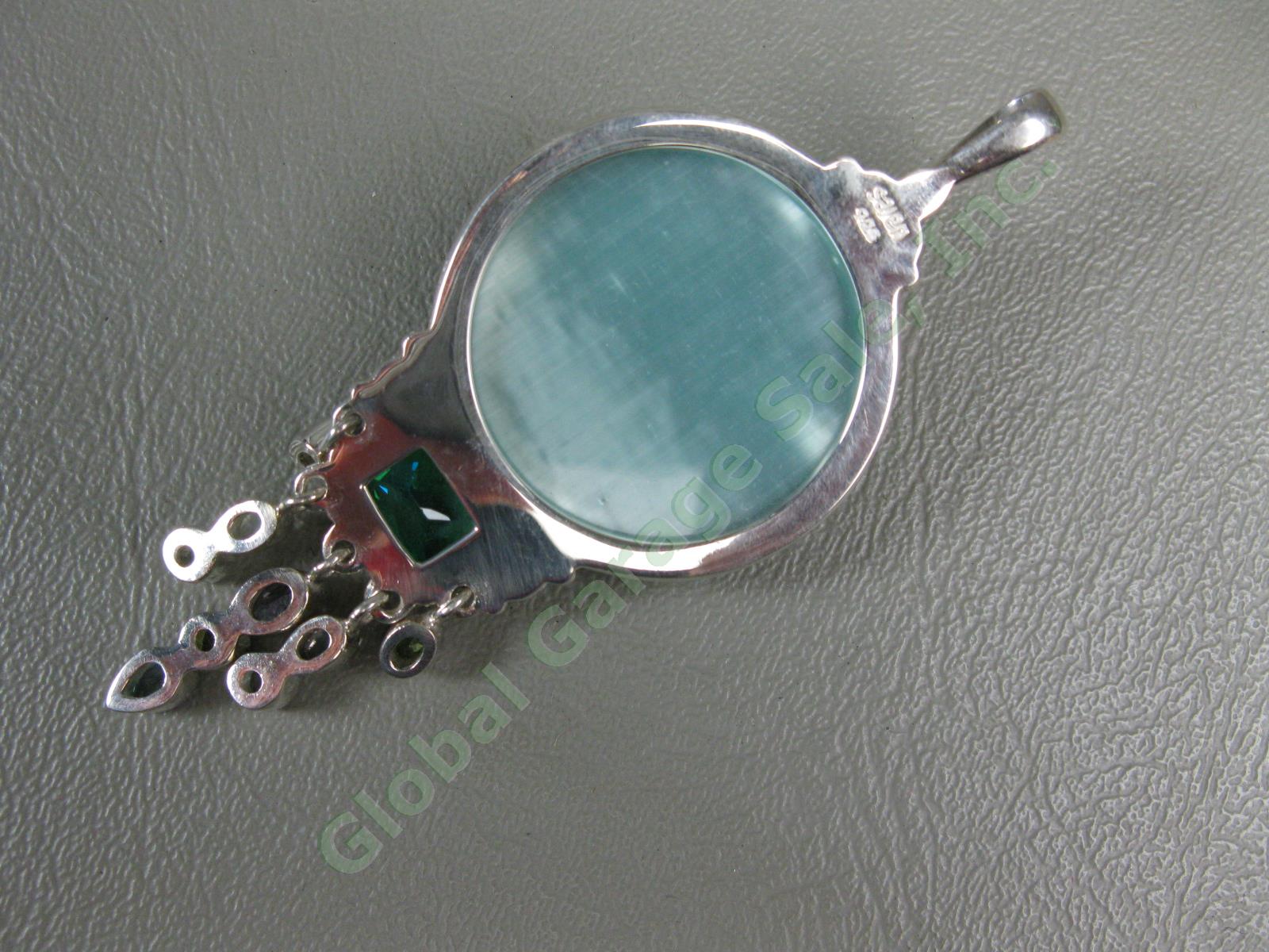 NEW Sajen Goddess Pendant Necklace Large Multi Gemstones Sterling Silver NO RES! 6