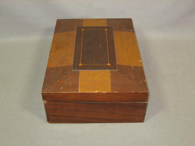 Antique Shaker Wood Wooden Sewing Box Tray +Pin Cushion 1