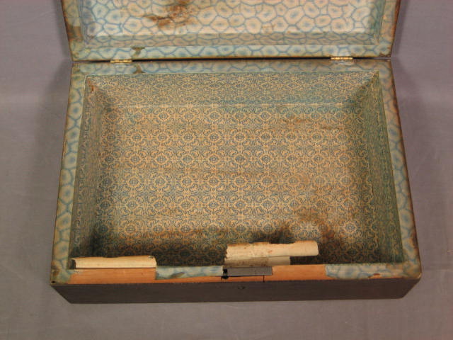 Antique Shaker Wood Wooden Sewing Box Tray +Pin Cushion 9