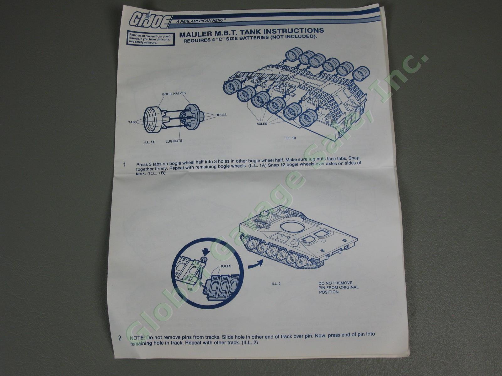 100% COMPLETE Vintage 1985 GI Joe Mauler MBT Manned Battle Tank Heavy Metal NR 14